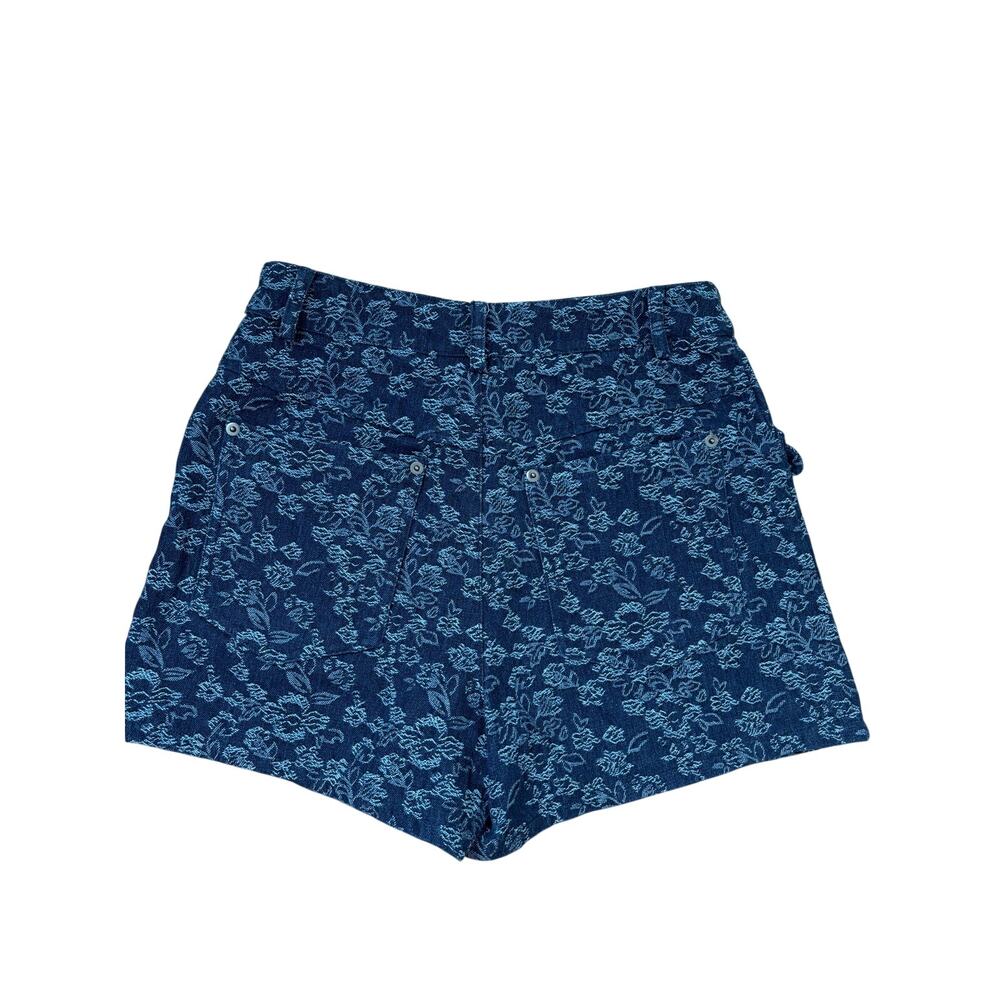 Urban Outfitters Floral Denim Shorts Women Size 26 High Rise Blue Jacquard - Picture 5 of 8